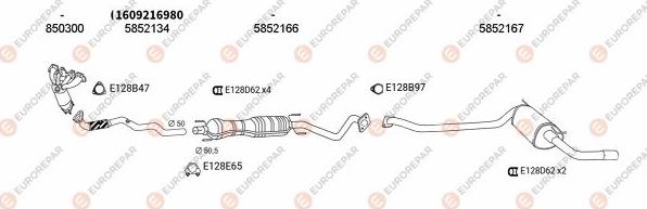 EUROREPAR EXH101375 - Система выпуска ОГ autosila-amz.com