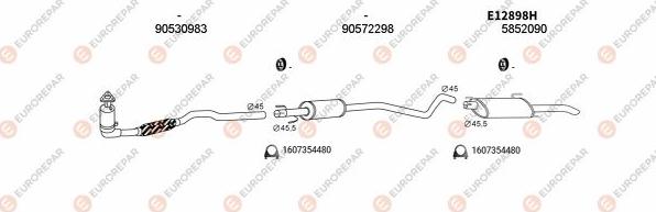 EUROREPAR EXH101378 - Система выпуска ОГ autosila-amz.com