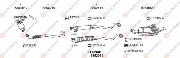 EUROREPAR EXH101377 - Система выпуска ОГ autosila-amz.com