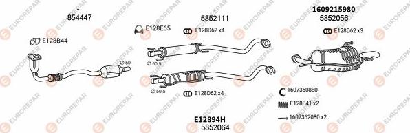 EUROREPAR EXH101295 - Система выпуска ОГ autosila-amz.com