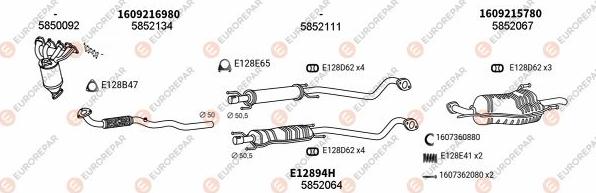 EUROREPAR EXH101290 - Система выпуска ОГ autosila-amz.com