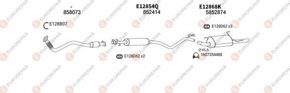 EUROREPAR EXH101262 - Система выпуска ОГ autosila-amz.com