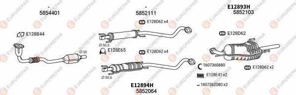 EUROREPAR EXH101204 - Система выпуска ОГ autosila-amz.com