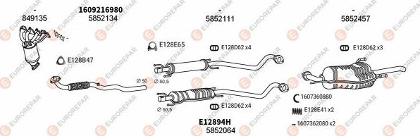 EUROREPAR EXH101206 - Система выпуска ОГ autosila-amz.com