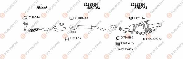 EUROREPAR EXH101201 - Система выпуска ОГ autosila-amz.com