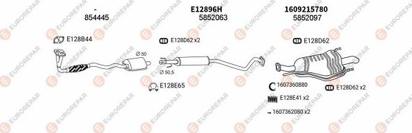 EUROREPAR EXH101202 - Система выпуска ОГ autosila-amz.com