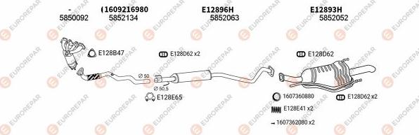 EUROREPAR EXH101286 - Система выпуска ОГ autosila-amz.com