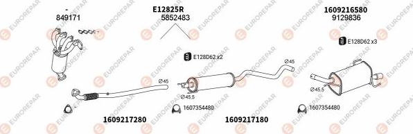 EUROREPAR EXH101235 - Система выпуска ОГ autosila-amz.com