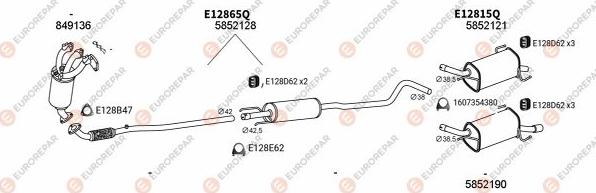 EUROREPAR EXH101232 - Система выпуска ОГ autosila-amz.com