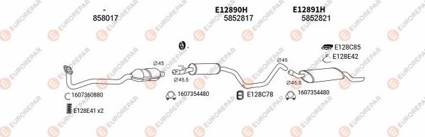 EUROREPAR EXH101229 - Система выпуска ОГ autosila-amz.com