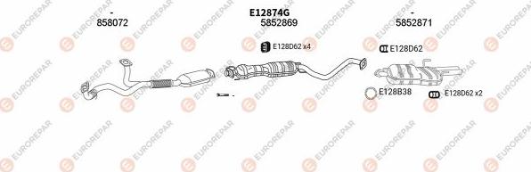 EUROREPAR EXH101270 - Система выпуска ОГ autosila-amz.com