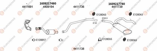 EUROREPAR EXH101271 - Система выпуска ОГ autosila-amz.com