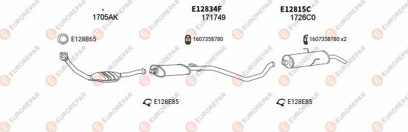 EUROREPAR EXH101798 - Система выпуска ОГ autosila-amz.com