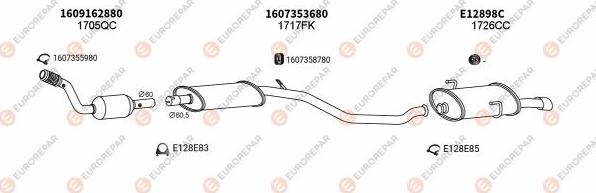 EUROREPAR EXH101764 - Система выпуска ОГ autosila-amz.com