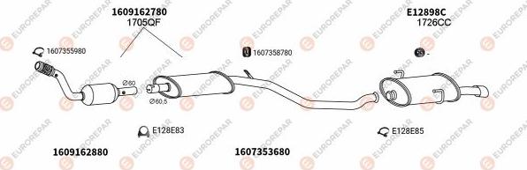 EUROREPAR EXH101767 - Система выпуска ОГ autosila-amz.com