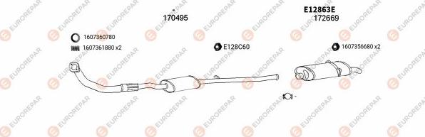 EUROREPAR EXH101733 - Система выпуска ОГ autosila-amz.com
