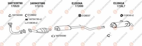 EUROREPAR EXH101778 - Система выпуска ОГ autosila-amz.com