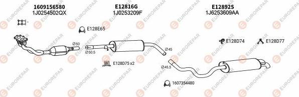 EUROREPAR EXH103486 - Система выпуска ОГ autosila-amz.com
