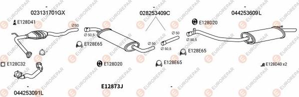 EUROREPAR EXH103596 - Система выпуска ОГ autosila-amz.com