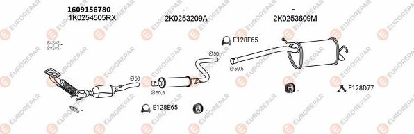 EUROREPAR EXH103564 - Система выпуска ОГ autosila-amz.com