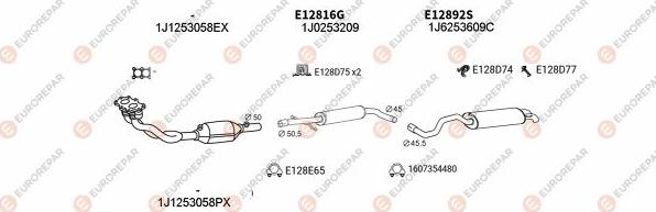 EUROREPAR EXH103565 - Система выпуска ОГ autosila-amz.com