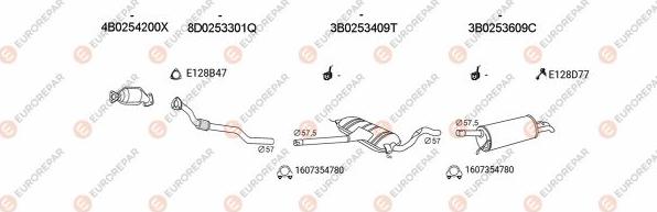 EUROREPAR EXH103513 - Система выпуска ОГ autosila-amz.com