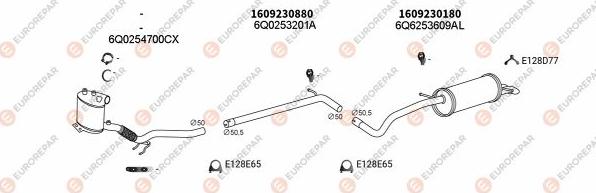 EUROREPAR EXH103581 - Система выпуска ОГ autosila-amz.com