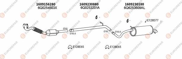 EUROREPAR EXH103582 - Система выпуска ОГ autosila-amz.com