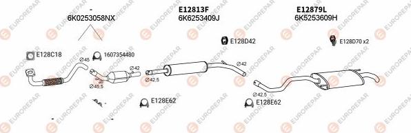 EUROREPAR EXH103525 - Система выпуска ОГ autosila-amz.com