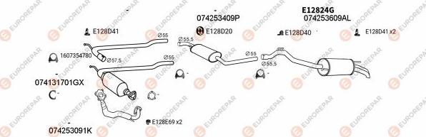 EUROREPAR EXH103579 - Система выпуска ОГ autosila-amz.com