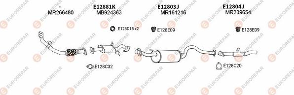 EUROREPAR EXH103093 - Система выпуска ОГ autosila-amz.com