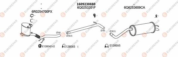 EUROREPAR EXH103049 - Система выпуска ОГ autosila-amz.com