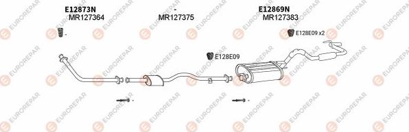EUROREPAR EXH103089 - Система выпуска ОГ autosila-amz.com