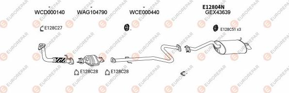 EUROREPAR EXH103085 - Система выпуска ОГ autosila-amz.com