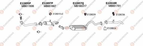 EUROREPAR EXH103100 - Система выпуска ОГ autosila-amz.com