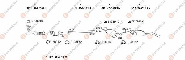 EUROREPAR EXH103344 - Система выпуска ОГ autosila-amz.com