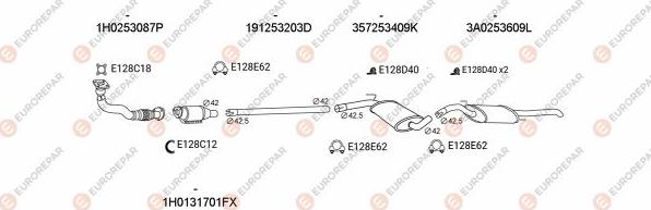 EUROREPAR EXH103345 - Система выпуска ОГ autosila-amz.com