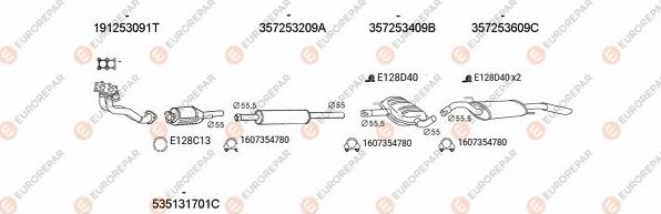 EUROREPAR EXH103348 - Система выпуска ОГ autosila-amz.com