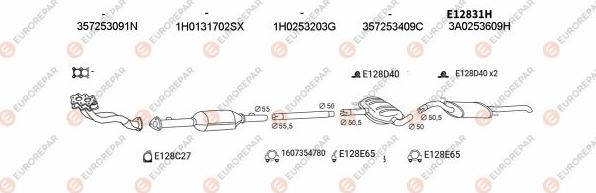 EUROREPAR EXH103359 - Система выпуска ОГ autosila-amz.com