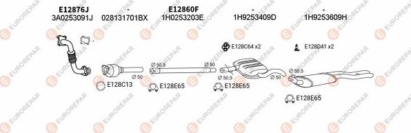 EUROREPAR EXH103312 - Система выпуска ОГ autosila-amz.com