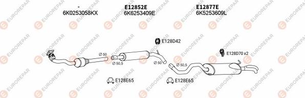 EUROREPAR EXH103380 - Система выпуска ОГ autosila-amz.com