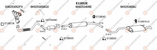 EUROREPAR EXH103378 - Система выпуска ОГ autosila-amz.com