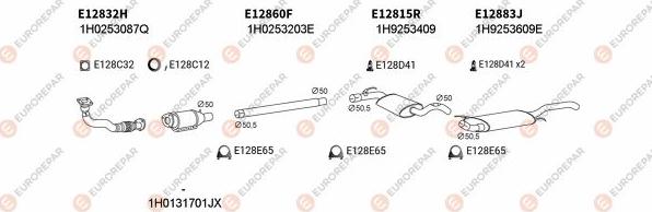 EUROREPAR EXH103298 - Система выпуска ОГ autosila-amz.com