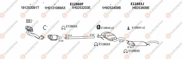 EUROREPAR EXH103292 - Система выпуска ОГ autosila-amz.com
