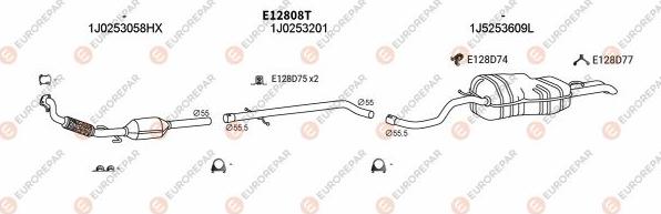 EUROREPAR EXH103256 - Система выпуска ОГ autosila-amz.com