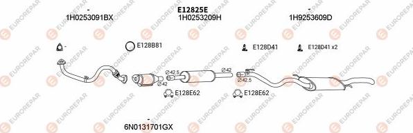 EUROREPAR EXH103285 - Система выпуска ОГ autosila-amz.com