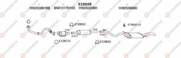 EUROREPAR EXH103283 - Система выпуска ОГ autosila-amz.com