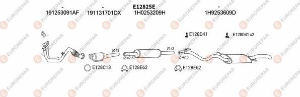 EUROREPAR EXH103287 - Система выпуска ОГ autosila-amz.com