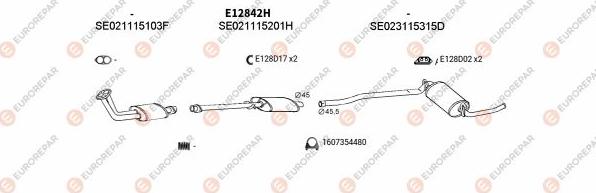 EUROREPAR EXH102940 - Система выпуска ОГ autosila-amz.com