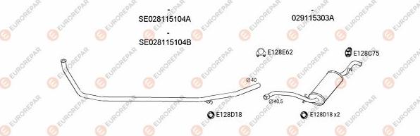 EUROREPAR EXH102943 - Система выпуска ОГ autosila-amz.com
